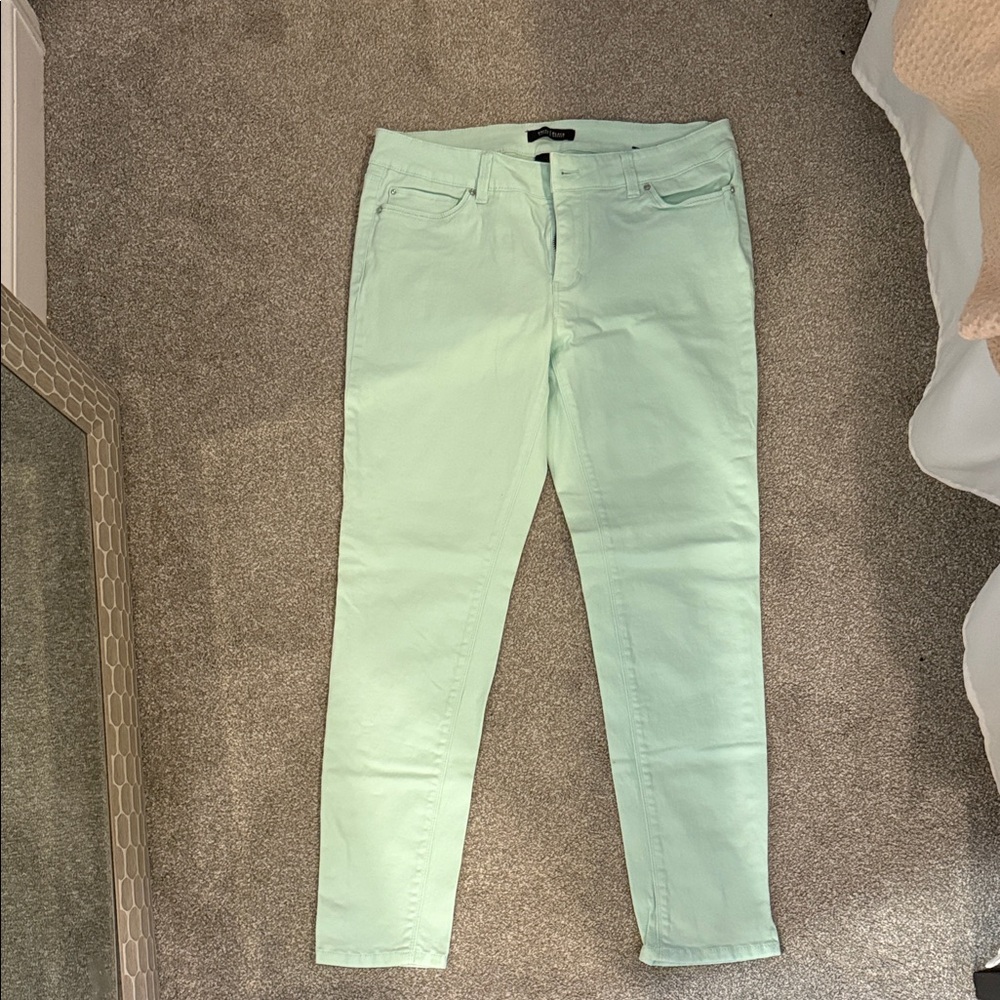 White House Black Market Mint Skinny Jeans